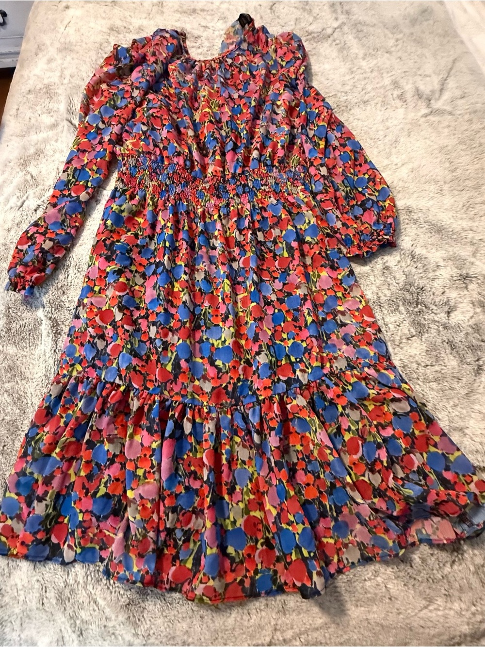 J. Crew Multicolor Floral Chiffon Blouse